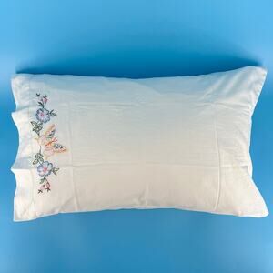 vintage embroidered pillowcase